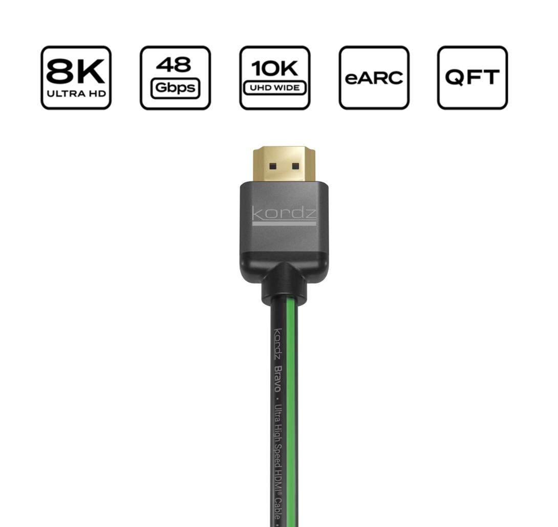 PremiumCord Câble HDMI 2.1 ultra haute vitesse 8 K M/M 48 Gbps avec  Ethernet, résolution vidéo 8 K @ 60 Hz, Deep Color, 3D, EDID, ARC, HDR, 3X  blindé, câble textile tressé