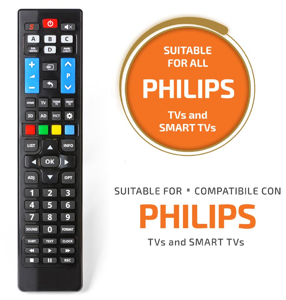 Télécommande De Remplacement Pour Philips Tv Pour Tous Les Philips